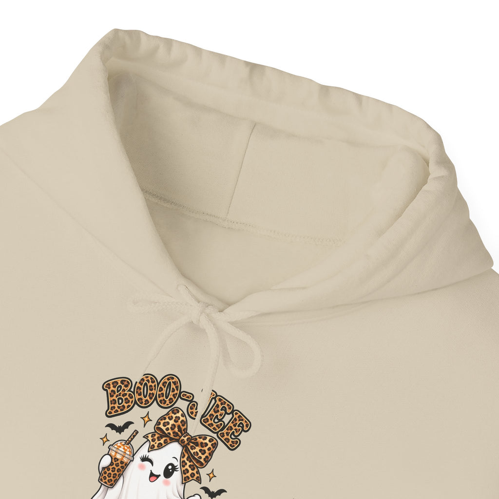 Leopard Bow Ghost Hoodie — Cute Halloween Pumpkin Sweatshirt