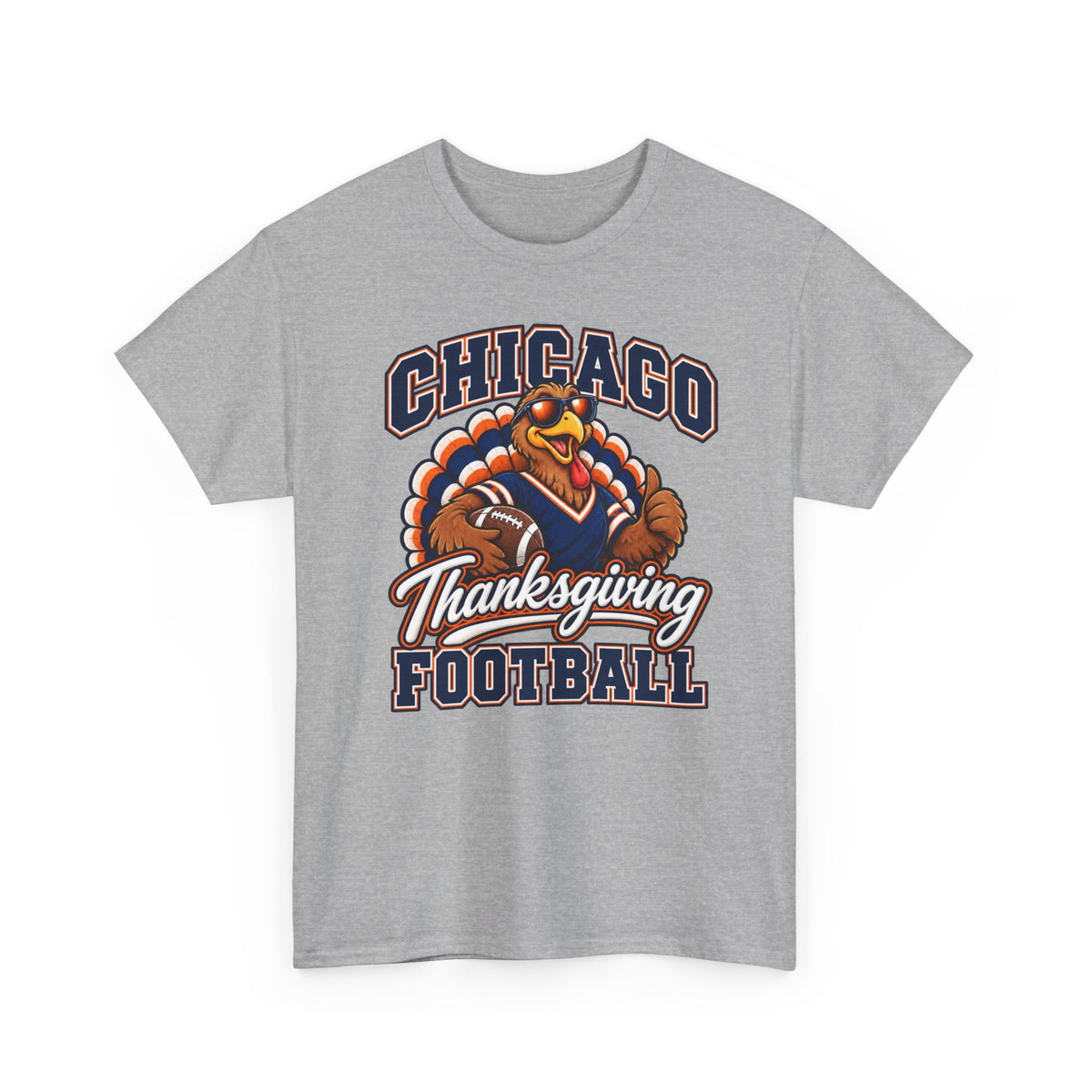 Chicago Thanksgiving Football T-Shirt — Turkey Mascot Game Day Tee