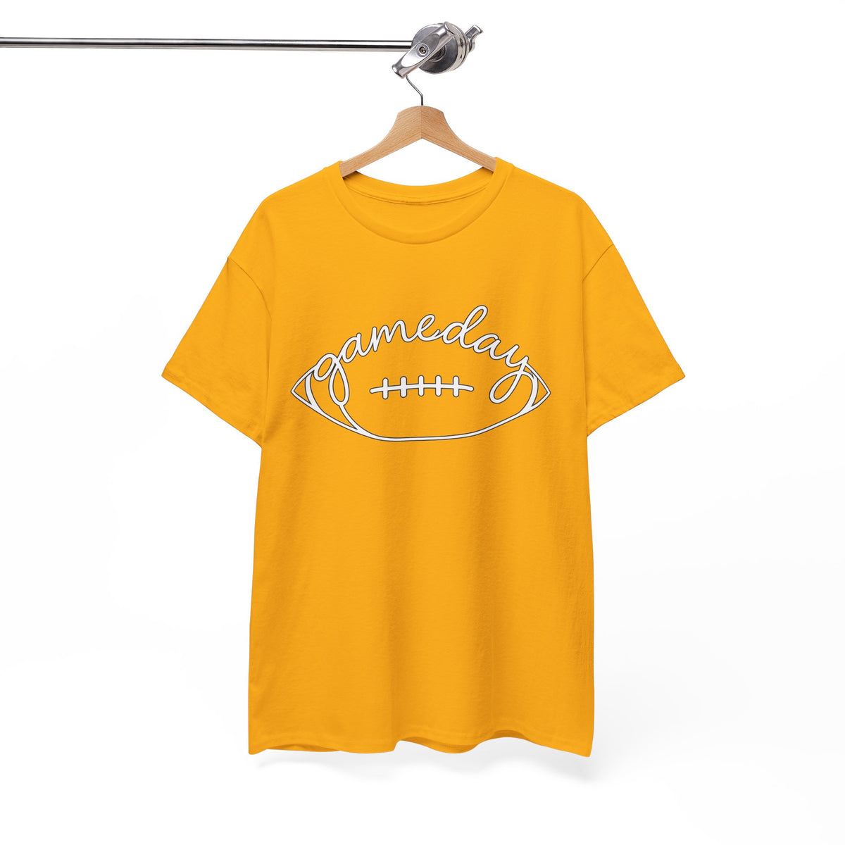 Gameday Football Tee — 'gameday' Script Football Graphic T-Shirt