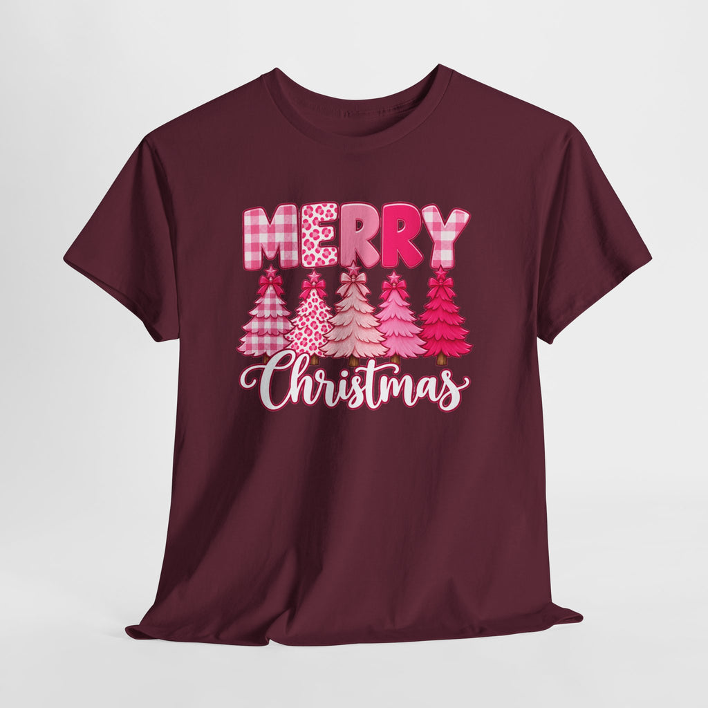 Merry Christmas Pink Christmas Tree T-Shirt