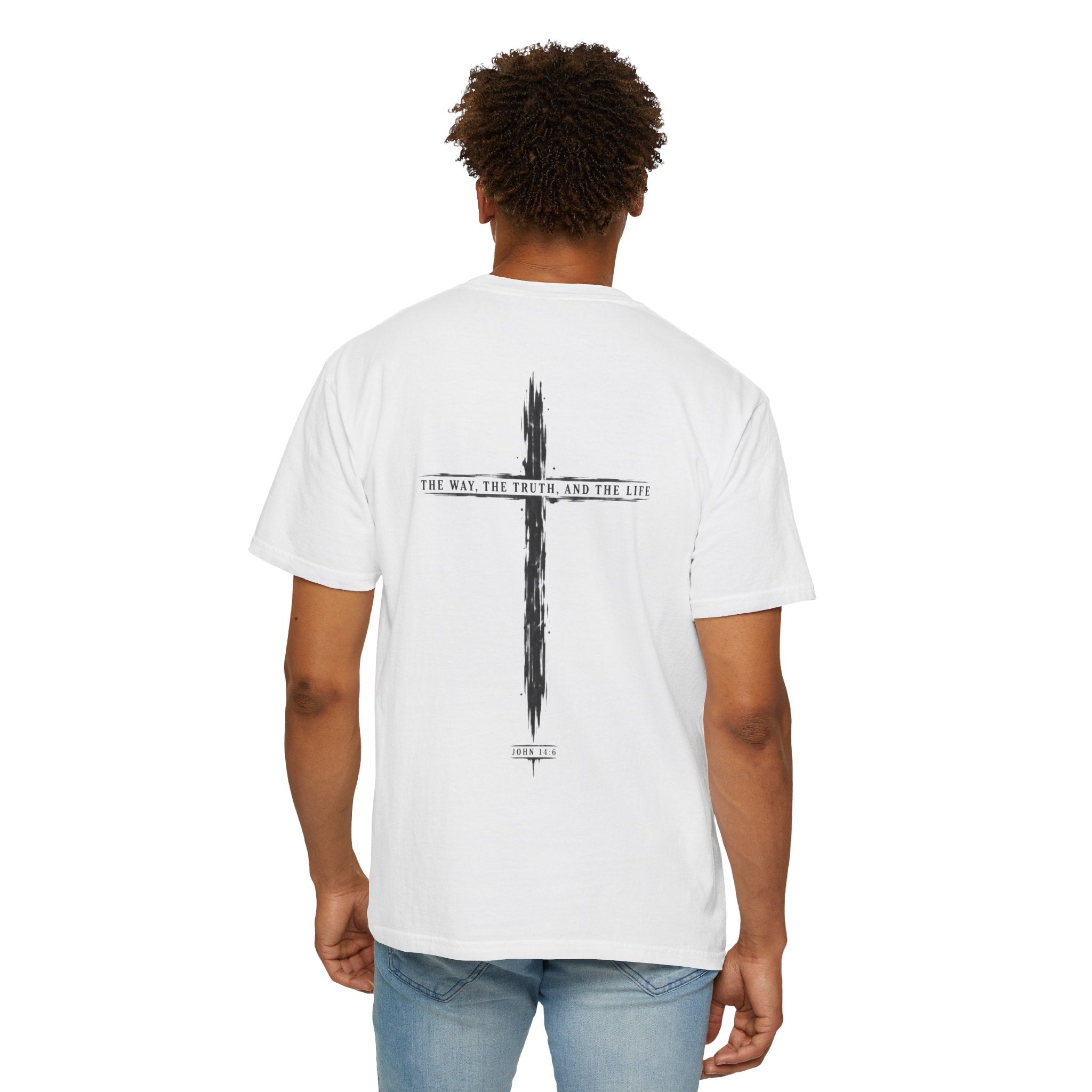 Christian Cross T-Shirt — 'The Way, The Truth, The Life' Religious Tee