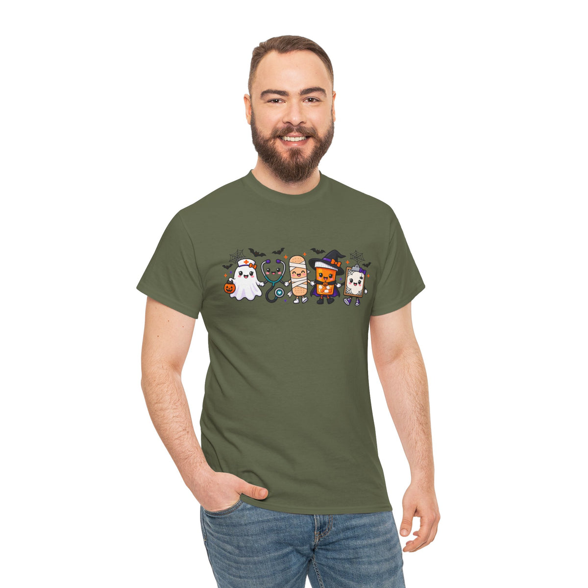 Halloween Candy Characters Tee — Cute Trick-or-Treat Ghosts & Candy Corn Shirt