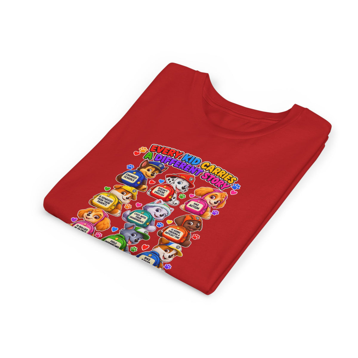 Be Kind Youth Short Sleeve Tee – Colorful Cartoon Character Shirt