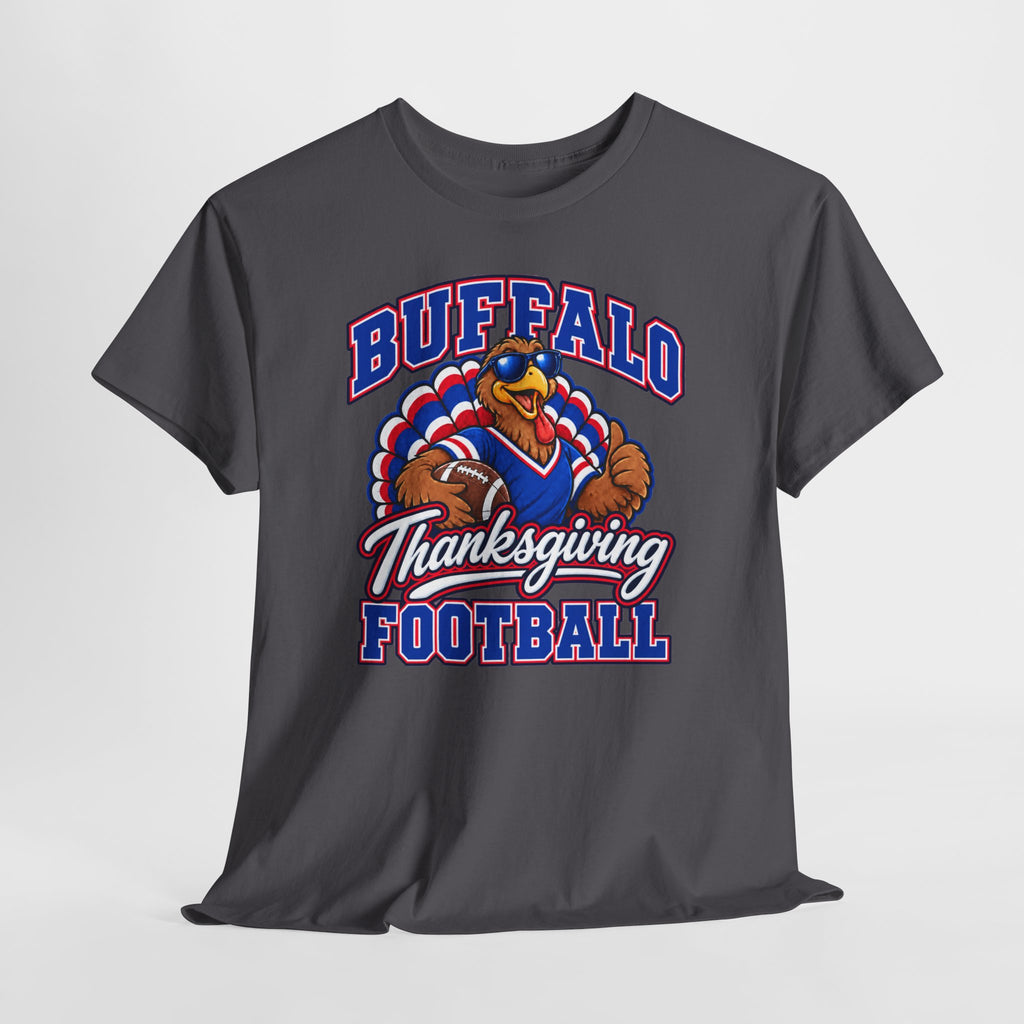 Buffalo Thanksgiving Football T-Shirt — Turkey Mascot Game Day Tee
