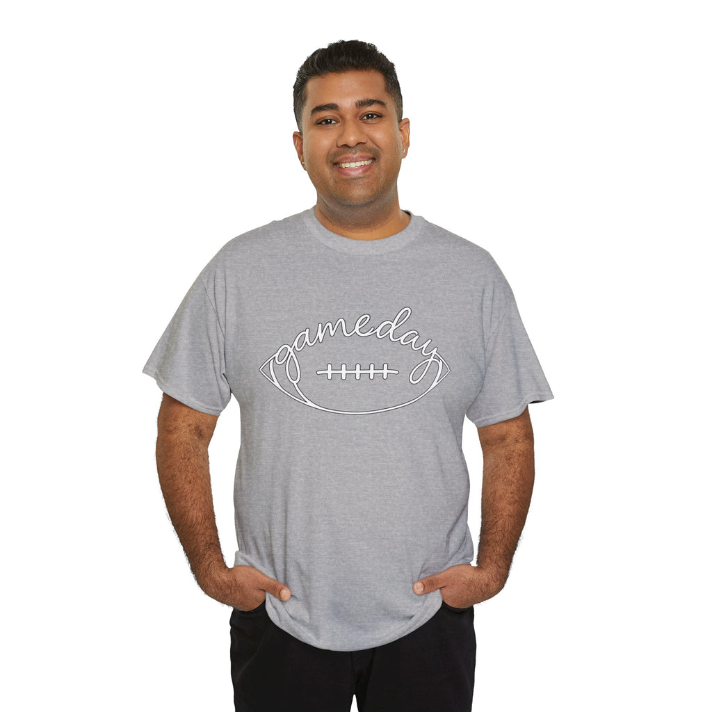Gameday Football Tee — 'gameday' Script Football Graphic T-Shirt