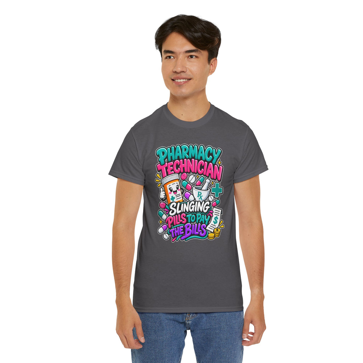 Pharmacy Technician T‑Shirt — "Slinging Pills to Pay the Bills" Graphic Tee