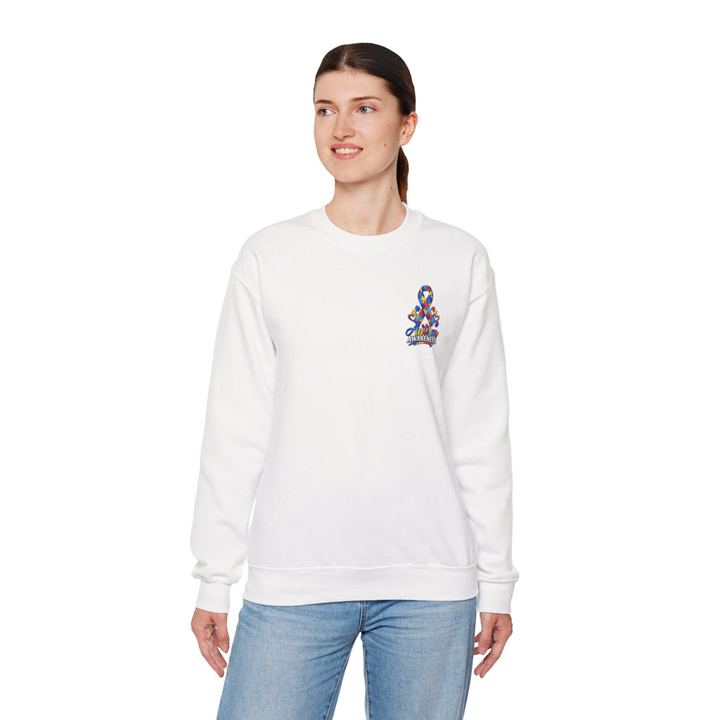 Autism Awareness Ribbon Crewneck Sweatshirt