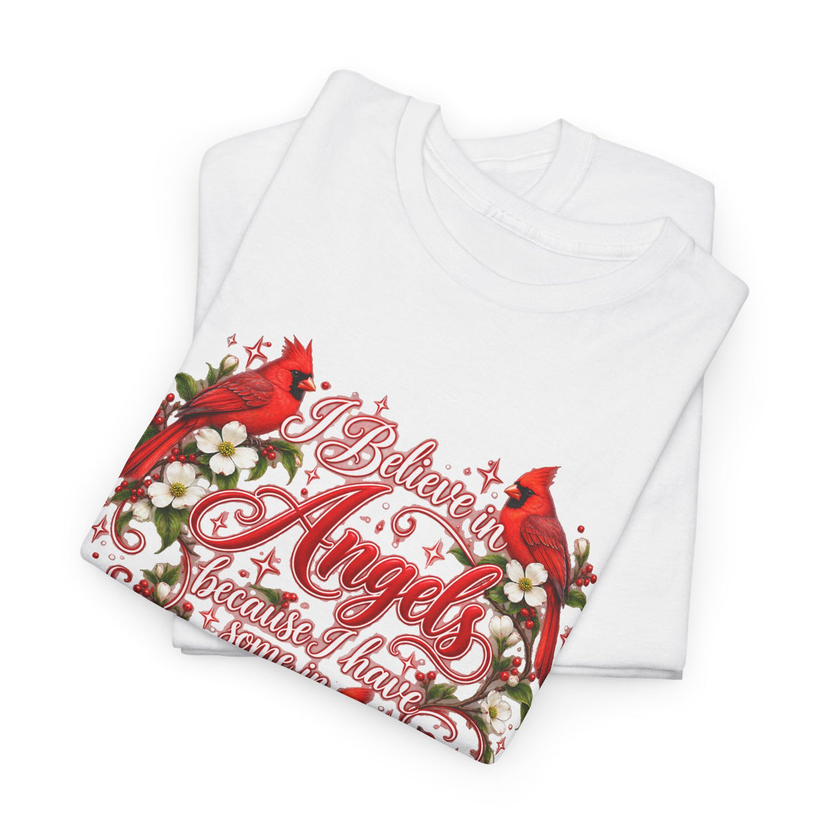 Angels from Heaven Cardinal Christmas T-Shirt