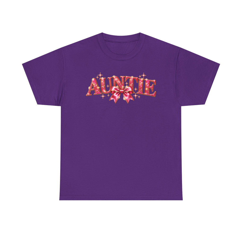 Auntie Graphic T-Shirt | Pink Bow Design