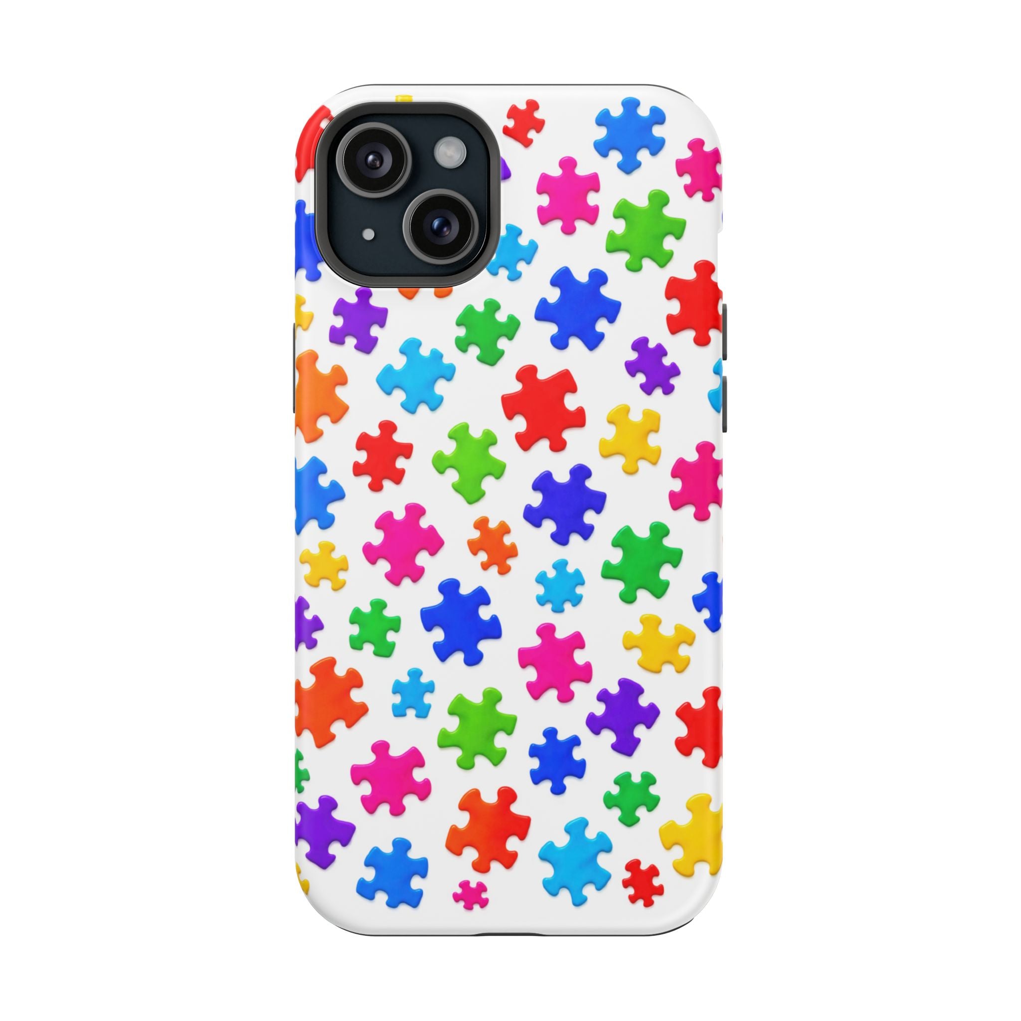Autism Puzzle Pattern Magnetic Impact-Resistant Phone Case