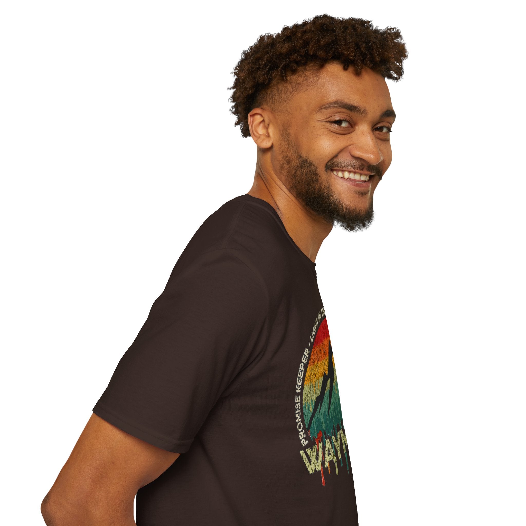 Waymaker Mountain T-Shirt — “Promise Keeper, Light in the Darkness” Christian Graphic Tee