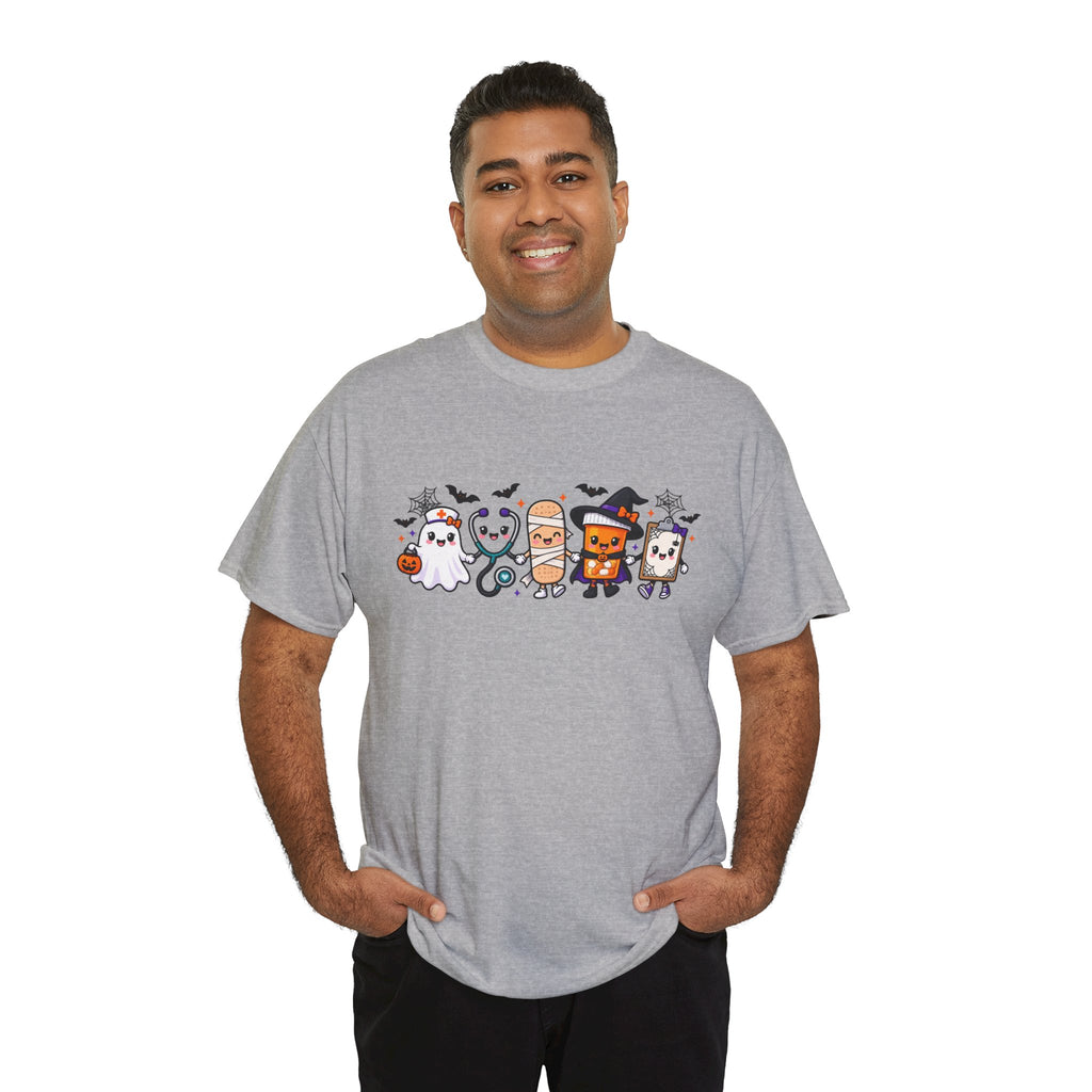 Halloween Candy Characters Tee — Cute Trick-or-Treat Ghosts & Candy Corn Shirt