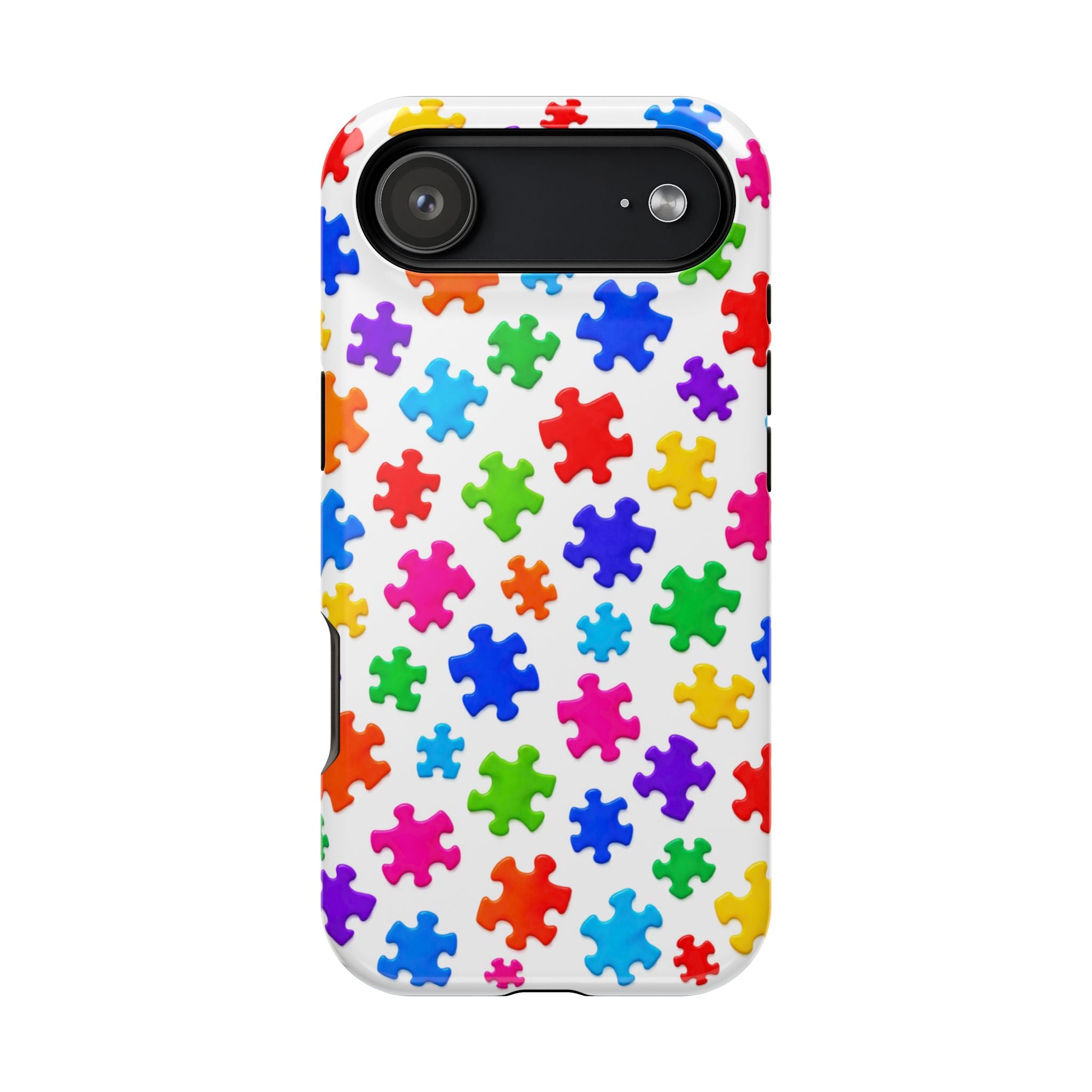 Autism Puzzle Pattern Magnetic Impact-Resistant Phone Case