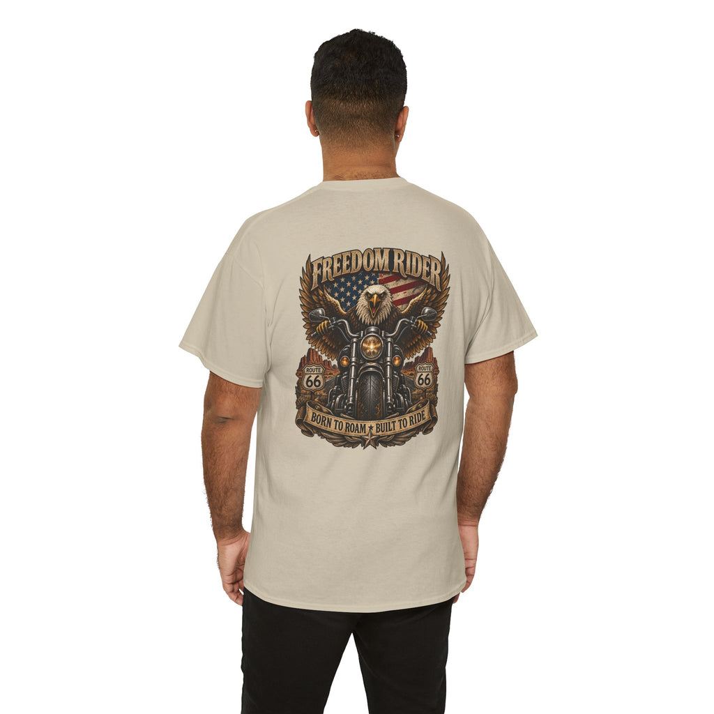 Freedom Rider Motorcycle T‑Shirt — Born to Roam Vintage Biker Tee