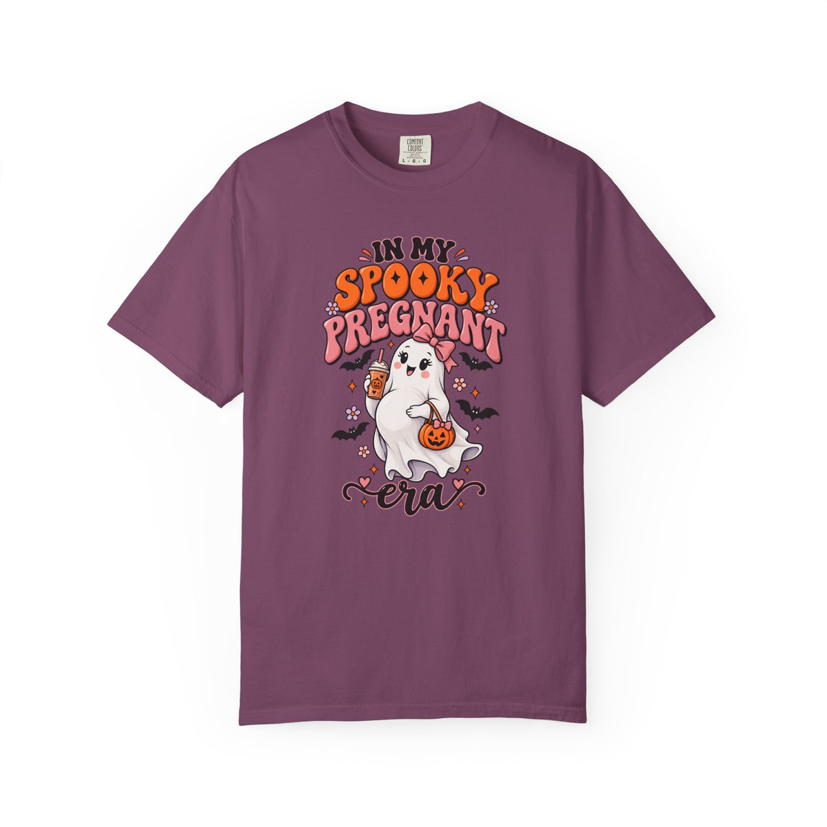 Pregnant Halloween T-Shirt — "In My Spooky Pregnant Era" Cute Ghost Maternity Tee