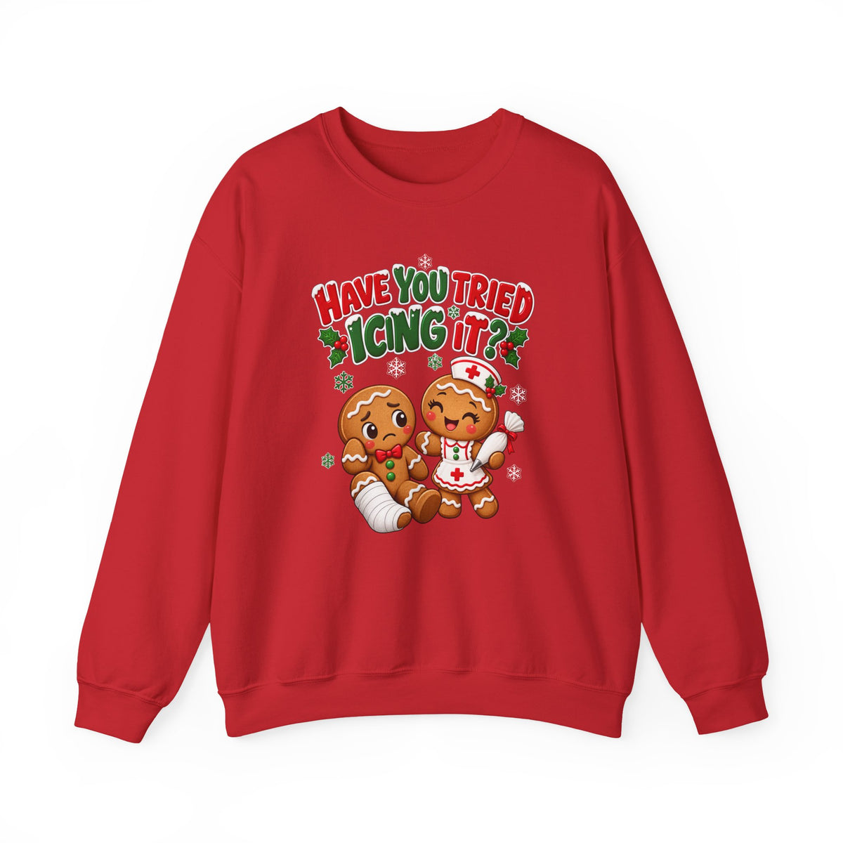 Have You Tried Icing It? Gingerbread Couple Christmas Sweatshirt
