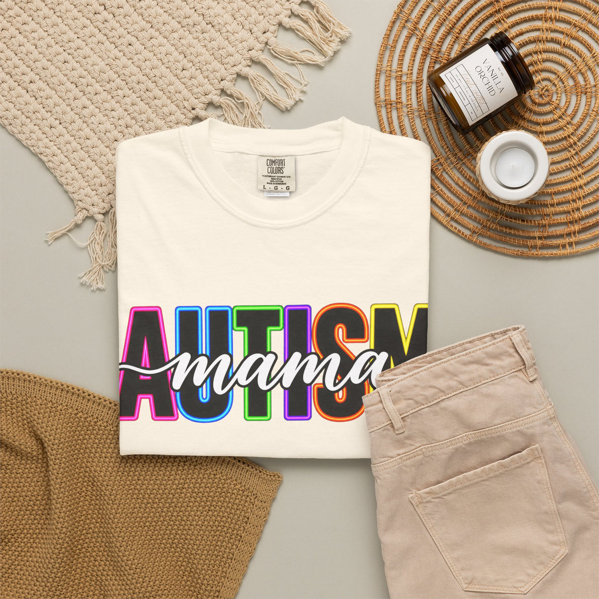 Autism Mama T-Shirt — Colorful Pride Support Tee for Moms