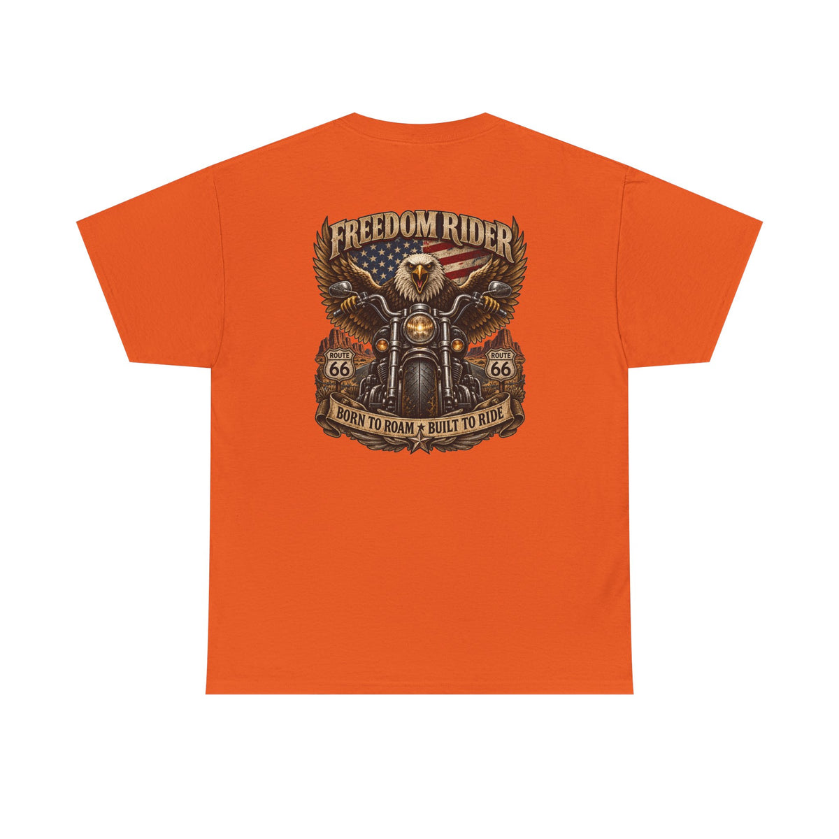 Freedom Rider Motorcycle T‑Shirt — Born to Roam Vintage Biker Tee