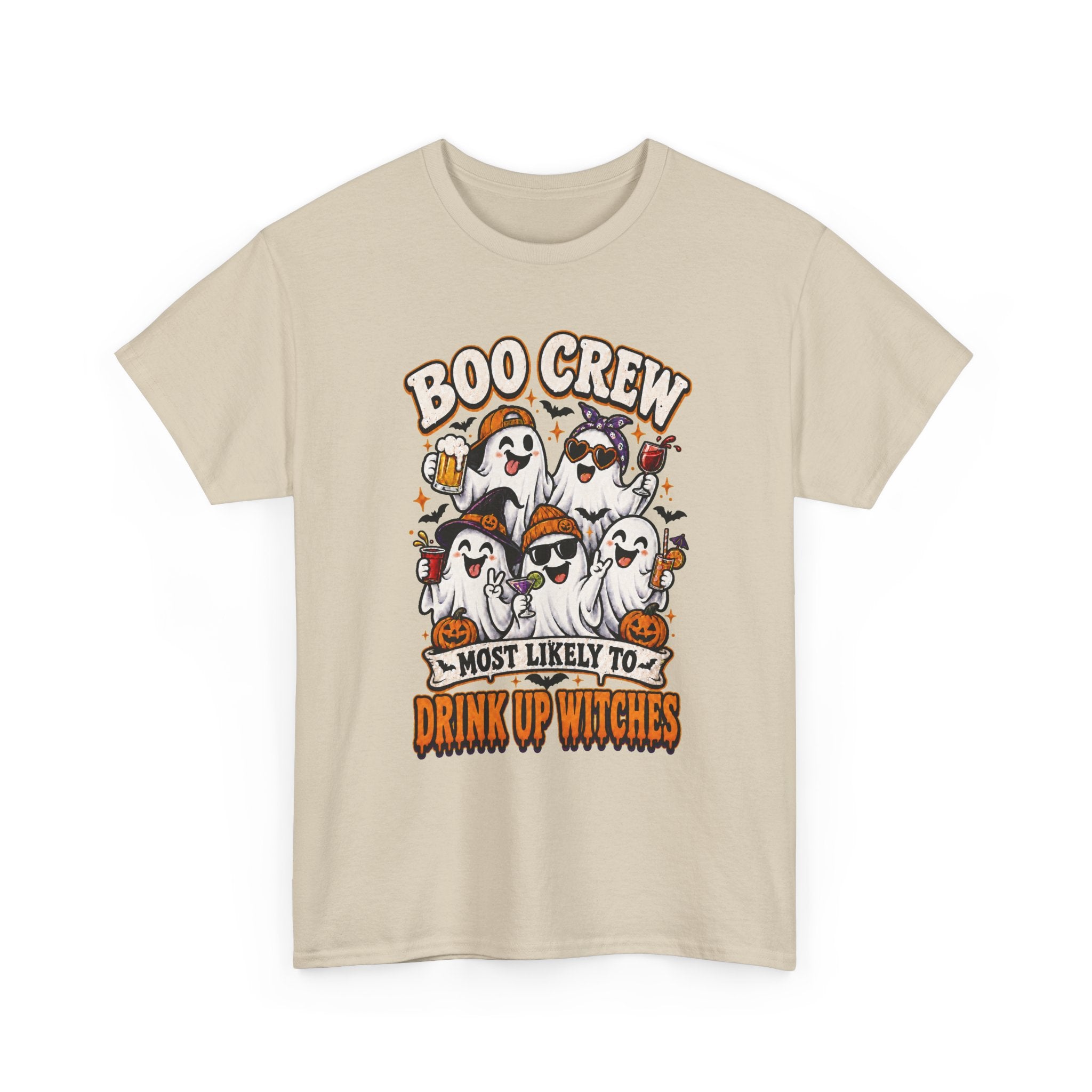 Boo Crew Halloween Tee — "Most Likely to Drink Up Witches" Ghost Party Shirt