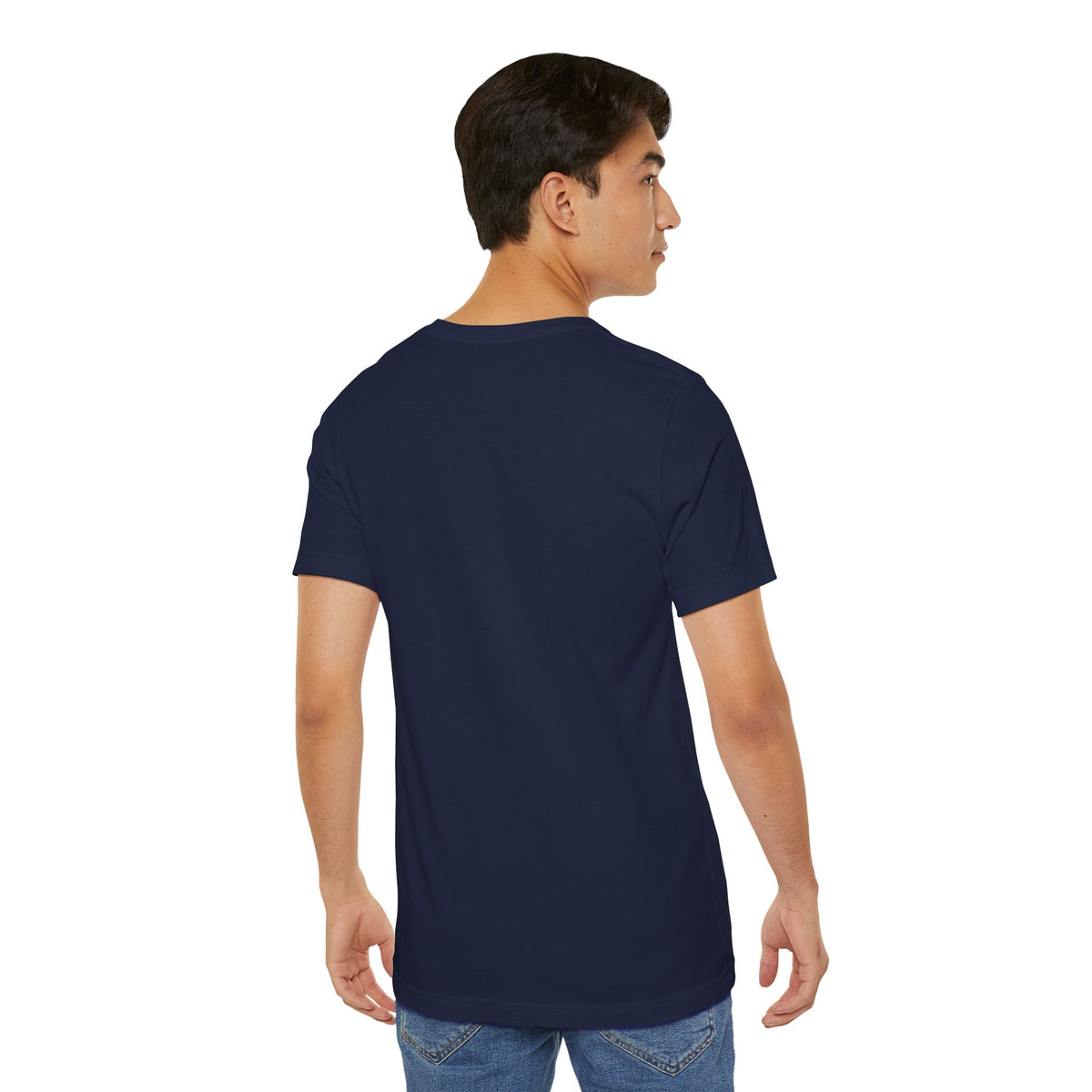 Autism Awareness Ribbon Chest Tee — 'Different, Not Less' Short Sleeve T-Shirt