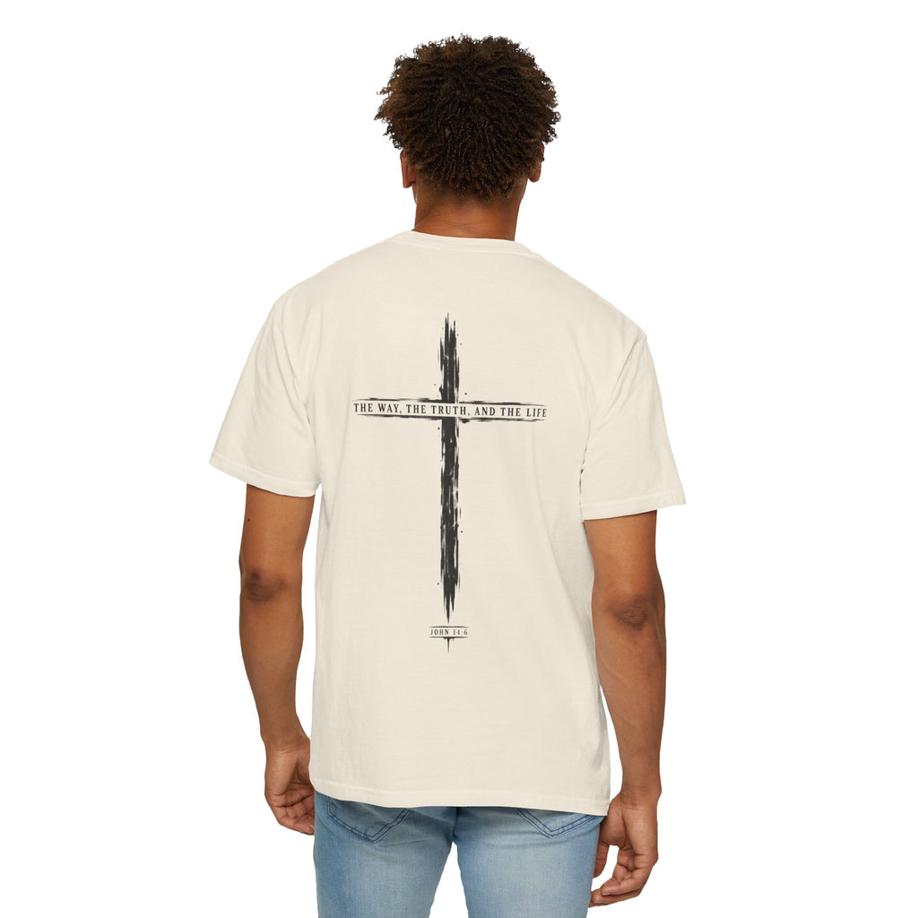 Christian Cross T-Shirt — 'The Way, The Truth, The Life' Religious Tee