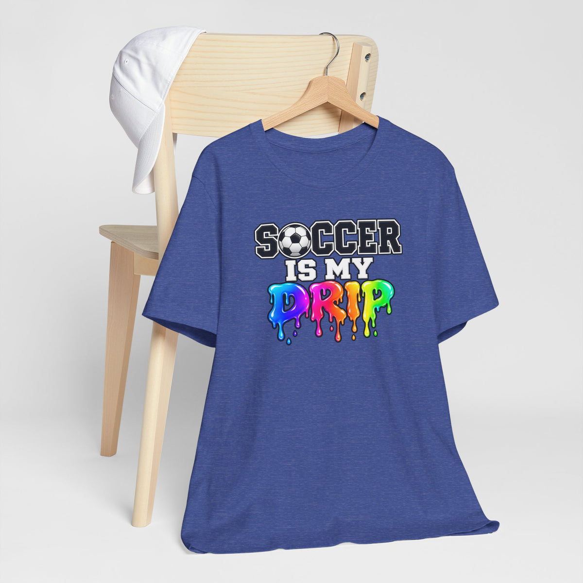 Soccer Is My Drip T-Shirt — Colorful Rainbow Drip Soccer Tee for Players & Fans
