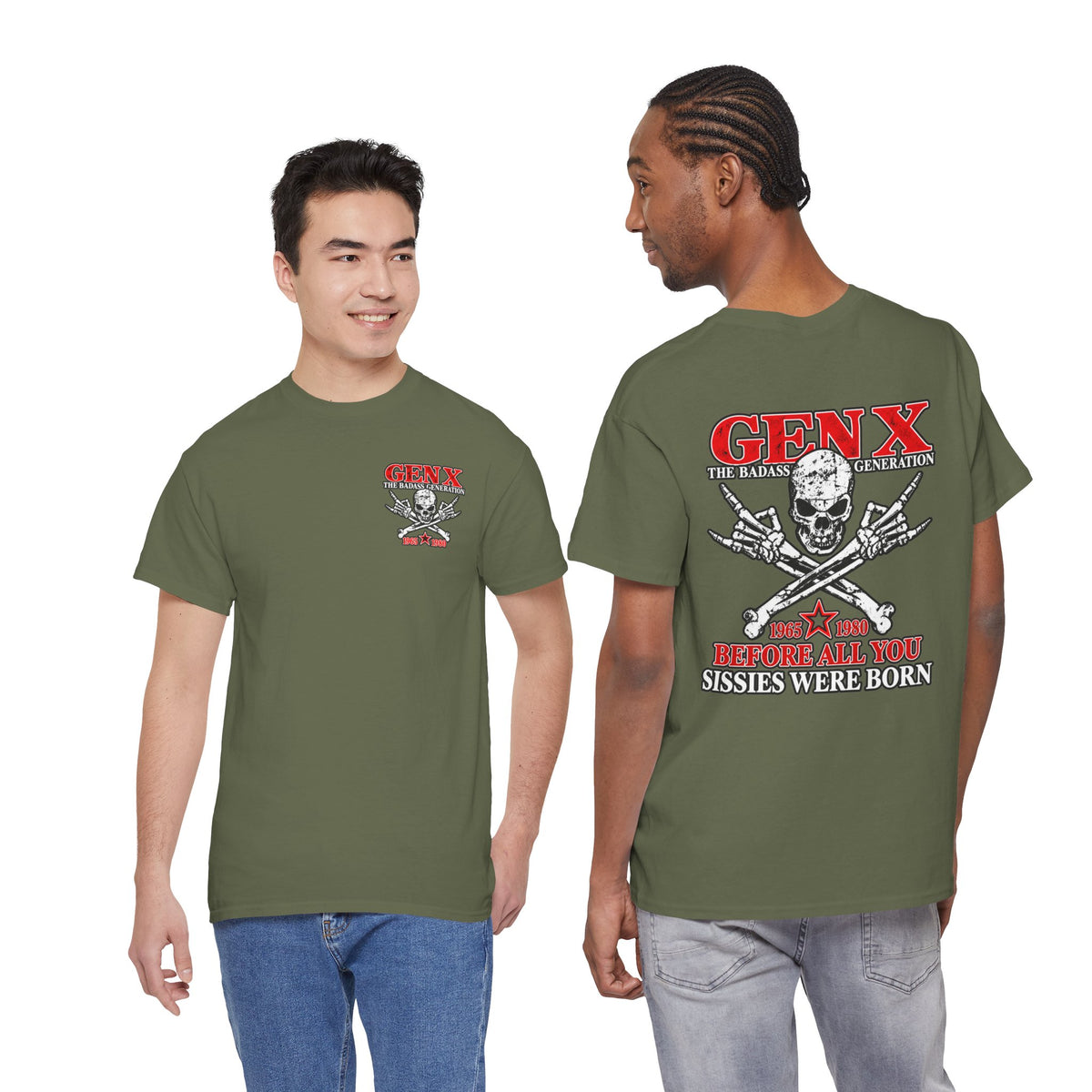 Gen X T‑Shirt — "The Badass Generation" Skull & Crossbones Retro Tee