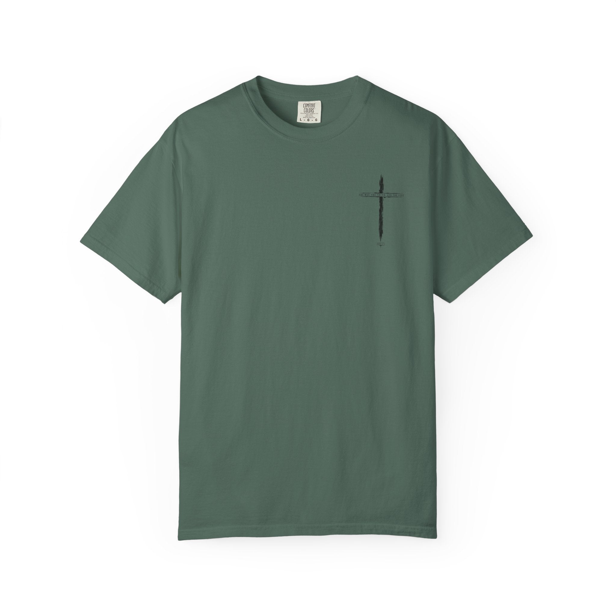 Christian Cross T-Shirt — 'The Way, The Truth, The Life' Religious Tee