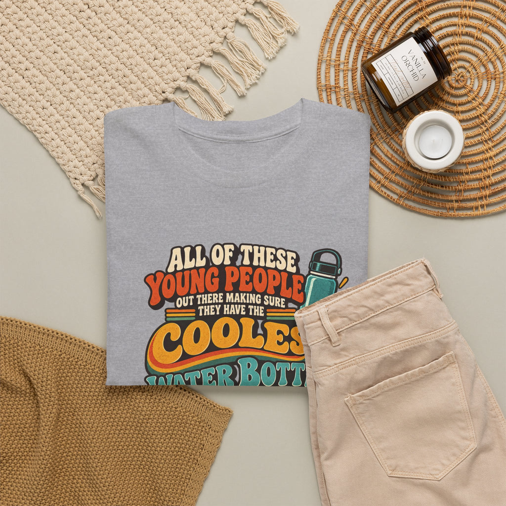 Retro 70s-80s Funny Water Bottle Tee — "Coolest Water Bottle" Graphic T-Shirt