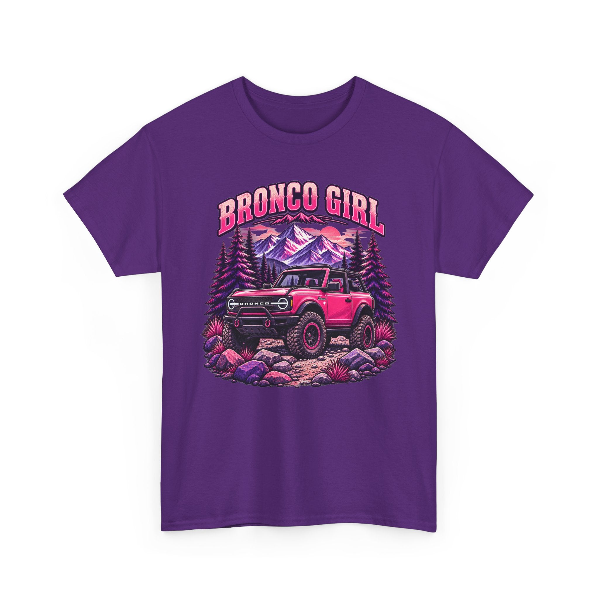 Bronco Girl T-Shirt – Pink Off-Road Truck Graphic Tee