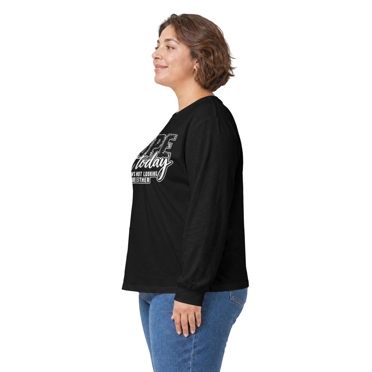 Nope Not Today Long Sleeve Tee — Funny Sarcastic Graphic Shirt