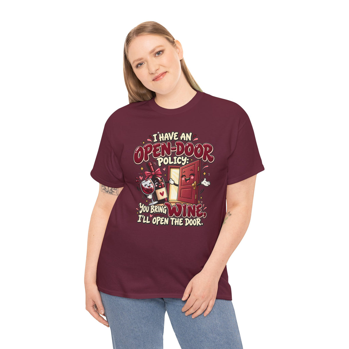Open-Door Policy Wine Lover T-Shirt