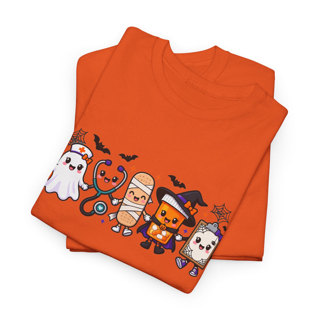Halloween Candy Characters Tee — Cute Trick-or-Treat Ghosts & Candy Corn Shirt