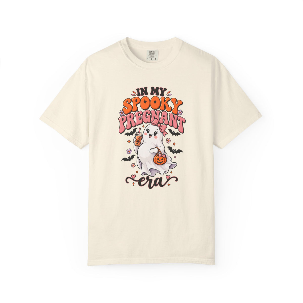Pregnant Halloween T-Shirt — "In My Spooky Pregnant Era" Cute Ghost Maternity Tee