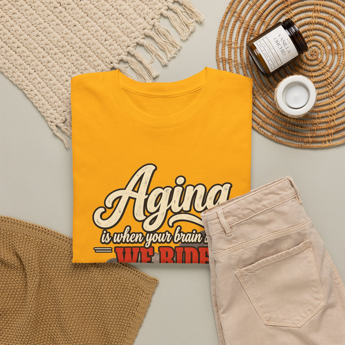 Aging: When Your Brain Says “We Ride at Dawn” Funny Graphic Tee