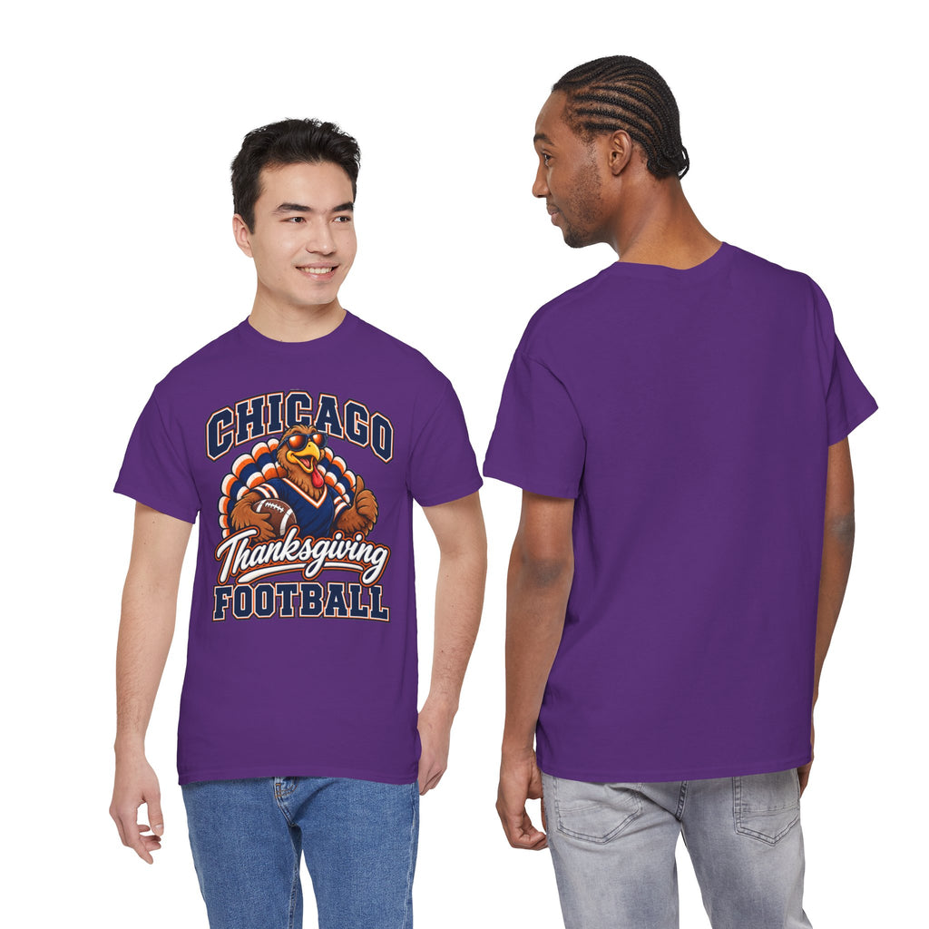 Chicago Thanksgiving Football T-Shirt — Turkey Mascot Game Day Tee