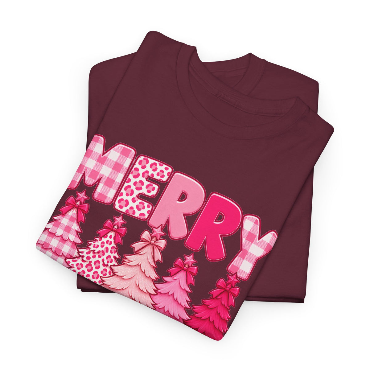 Merry Christmas Pink Christmas Tree T-Shirt