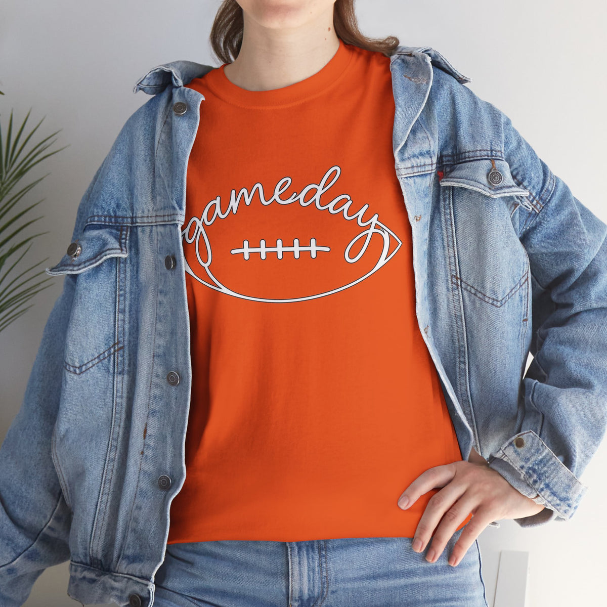Gameday Football Tee — 'gameday' Script Football Graphic T-Shirt