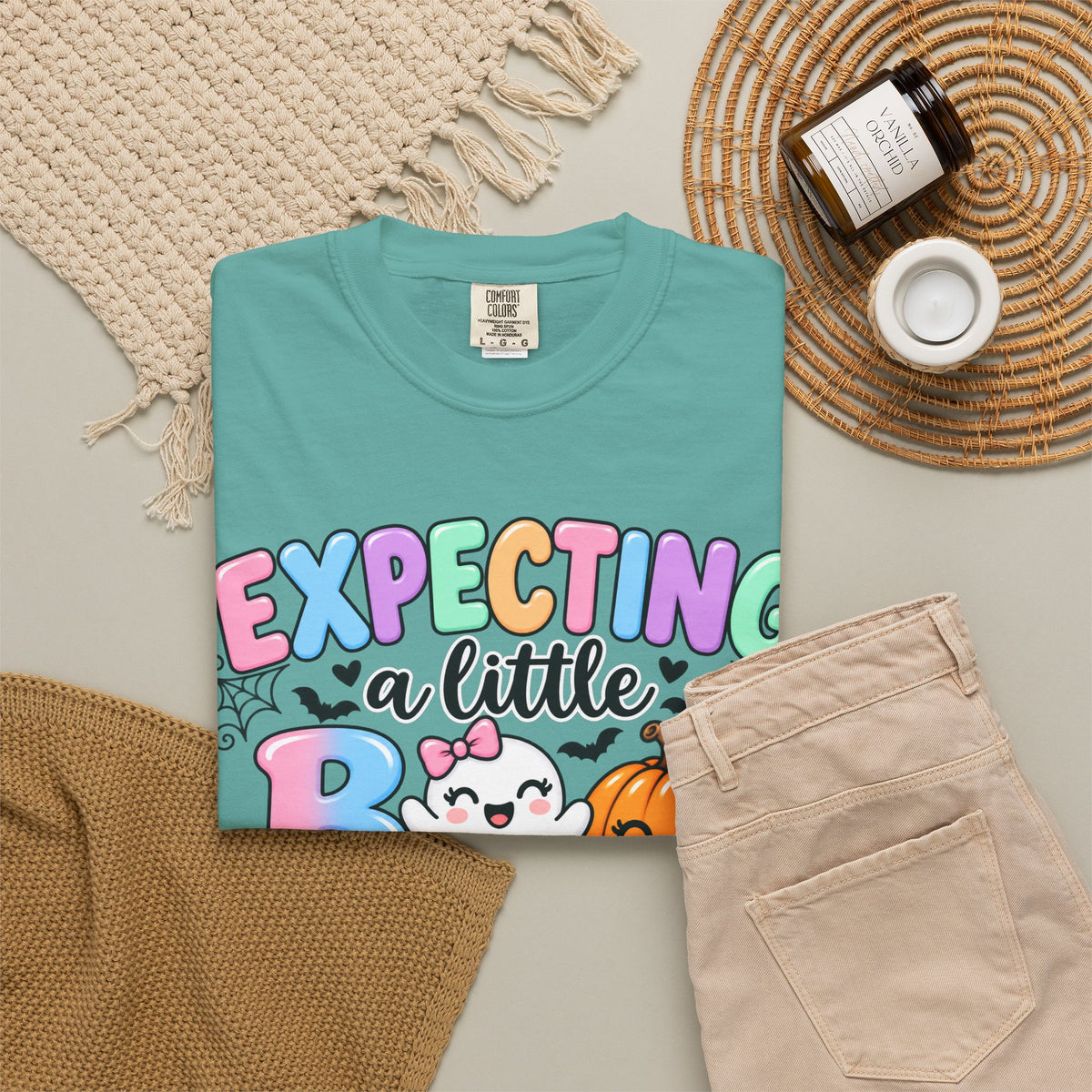 Expecting a Little Boo Maternity T-Shirt — Cute Halloween Pregnancy Tee