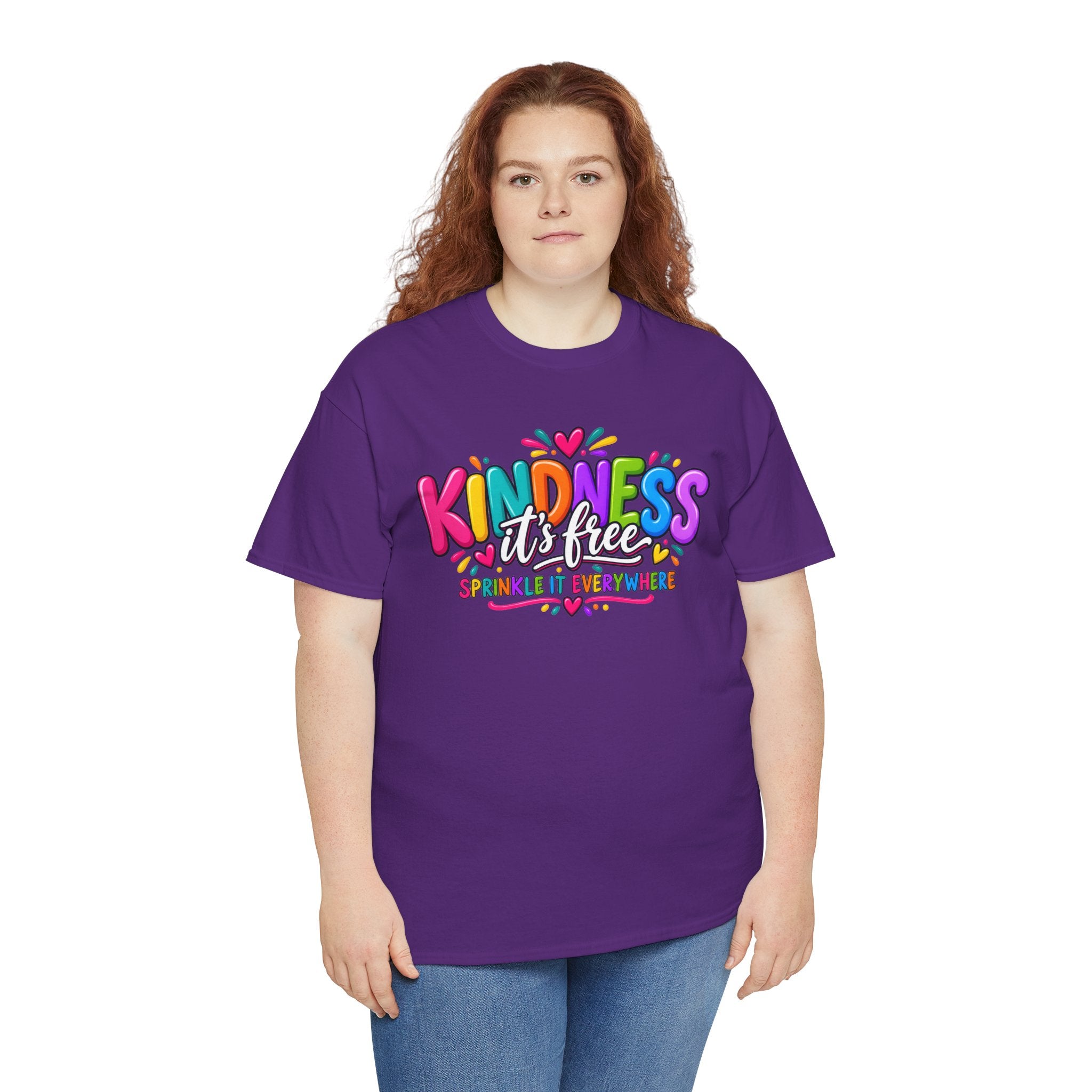 Kindness Is Free Rainbow Tee — Cute Positive Message T-Shirt