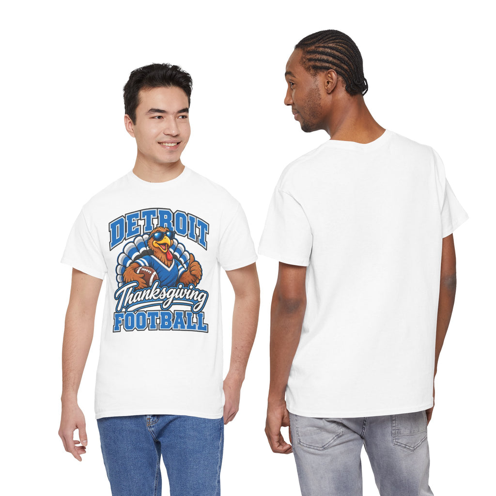 Detroit Thanksgiving Football Tee — Turkey Mascot Game Day Shirt