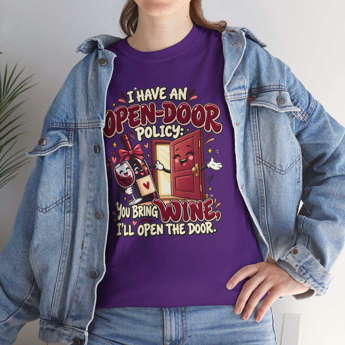 Open-Door Policy Wine Lover T-Shirt