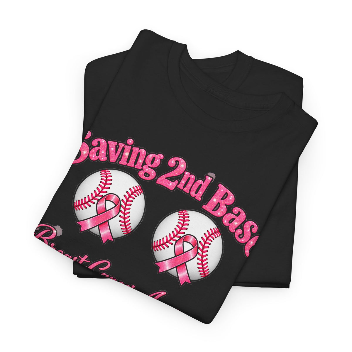 Saving 2nd Base Breast Cancer Awareness T-Shirt