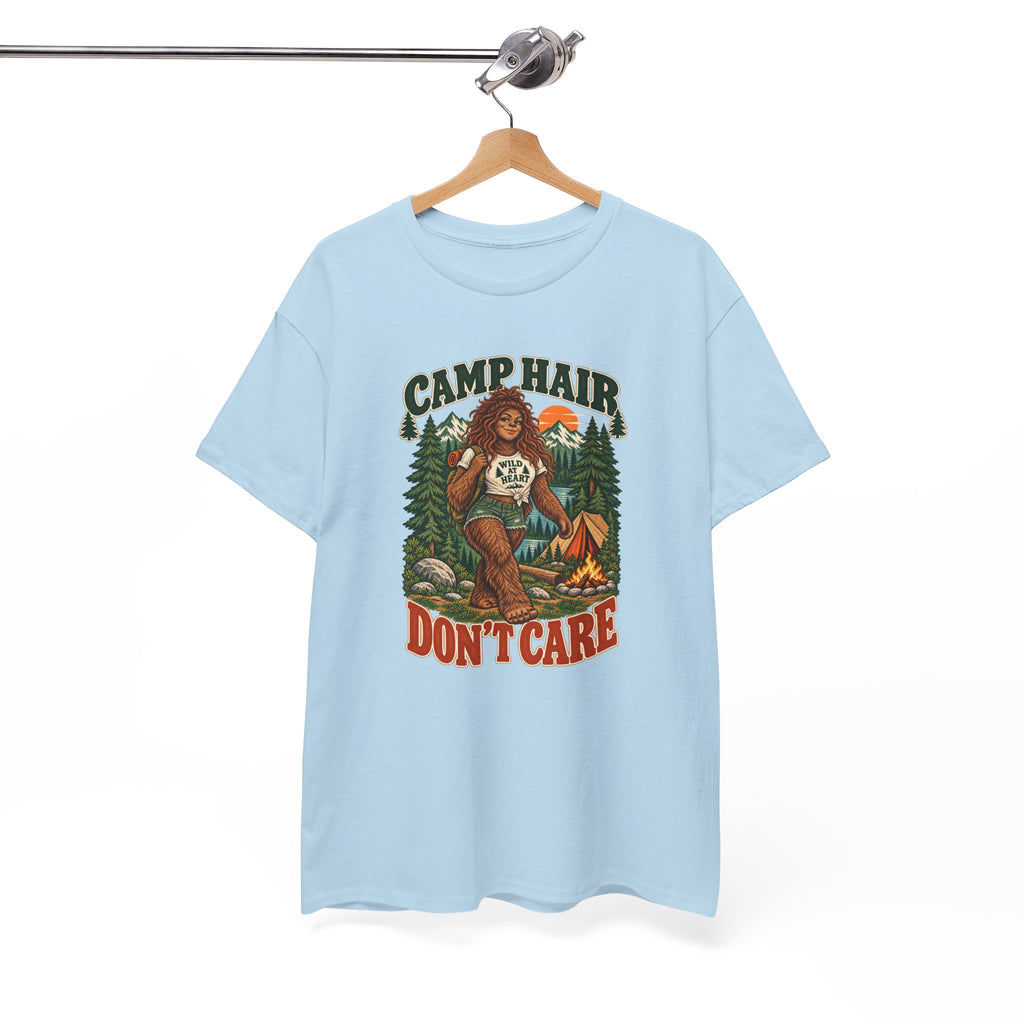 Camp Hair Don't Care T-Shirt — Retro Camping Graphic Tee