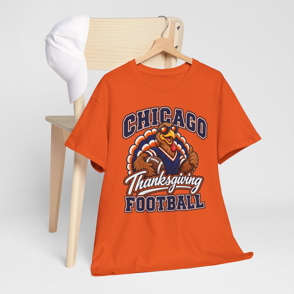 Chicago Thanksgiving Football T-Shirt — Turkey Mascot Game Day Tee