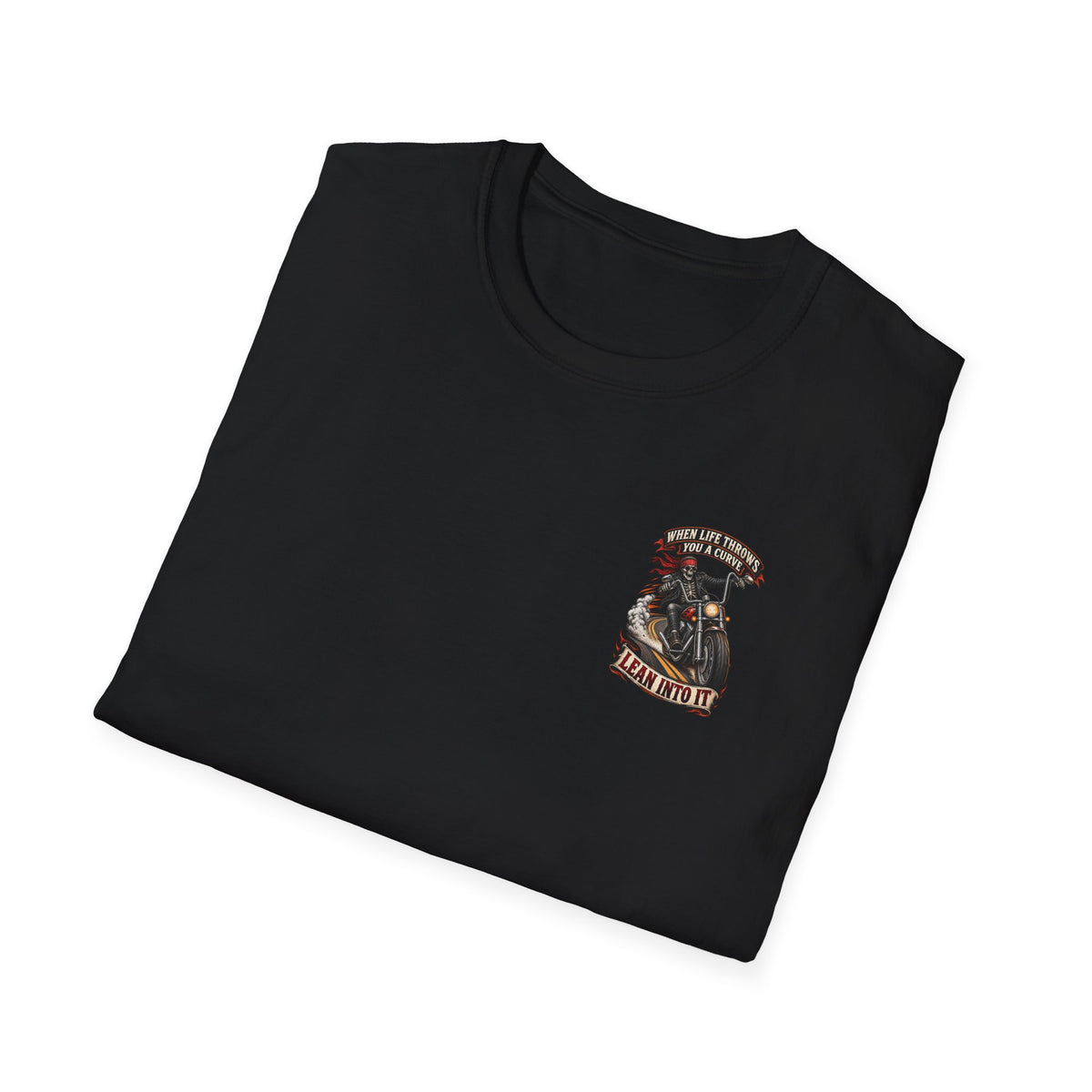 Motorcycle Rider Skull Tee — Born to Ride Graphic T-Shirt