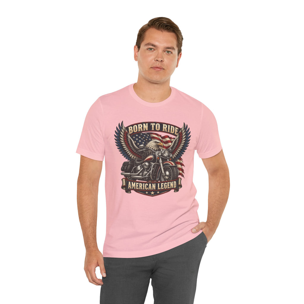 Born to Ride Eagle Motorcycle Tee — American Legend Patriotic T-Shirt