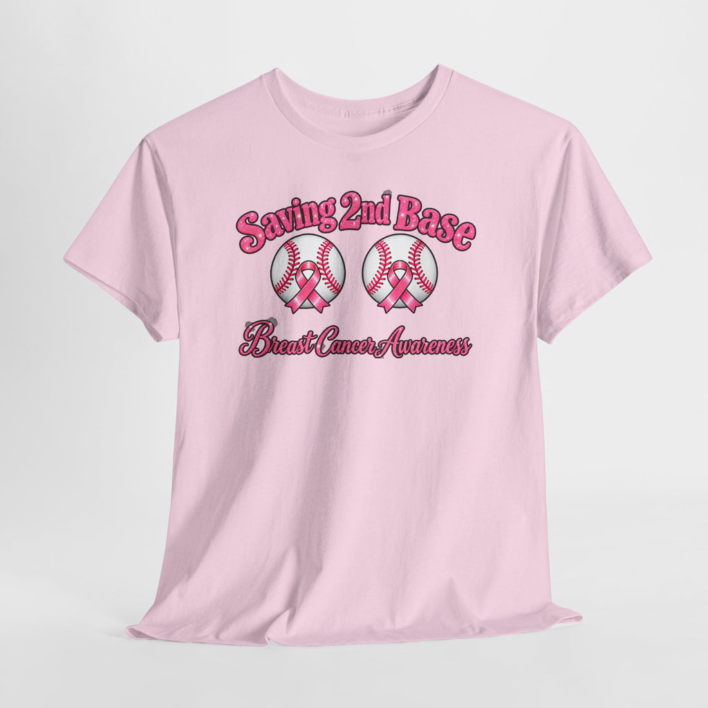 Saving 2nd Base Breast Cancer Awareness T-Shirt