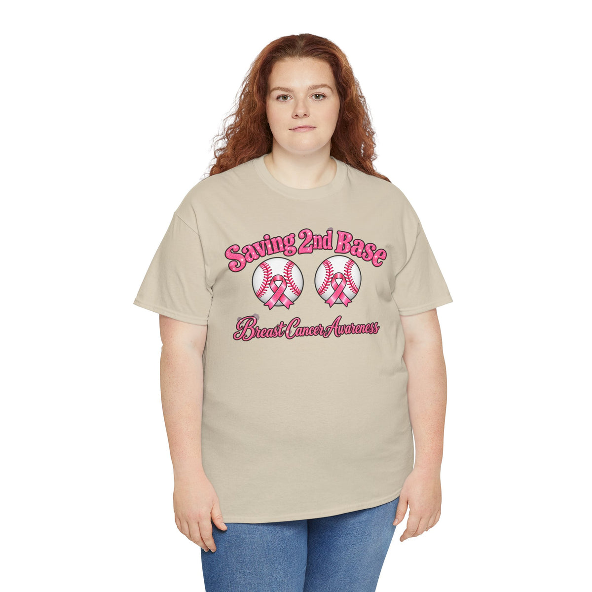 Saving 2nd Base Breast Cancer Awareness T-Shirt