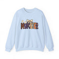 Momster Halloween Sweater | Momster Crewneck Sweatshirt, Halloween mom, purple orange spooky lettering
